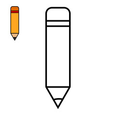 pencil designs for schoolchildren. suitable for children's coloring book