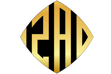 ZAD, AD, ZA, logos. Abstract initial monogram letter alphabet logo design - obrazy, fototapety, plakaty