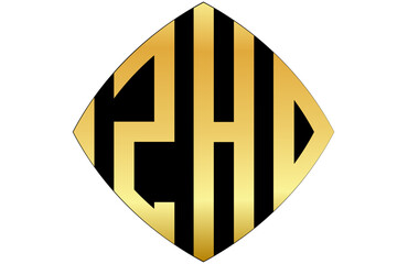 ZHD, HD, ZH, logo. Abstract initial monogram letter alphabet logo design