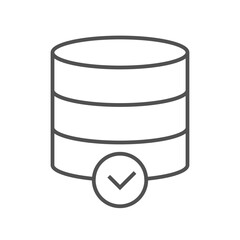 Database and server icon thin line style for your design