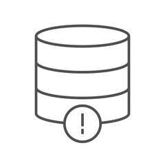 Database and server icon thin line style for your design