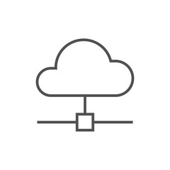 Database and server icon thin line style for your design