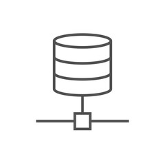 Database and server icon thin line style for your design