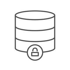 Database and server icon thin line style for your design
