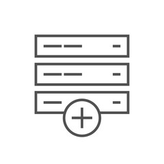 Database and server icon thin line style for your design