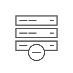 Database and server icon thin line style for your design