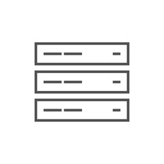 Database and server icon thin line style for your design