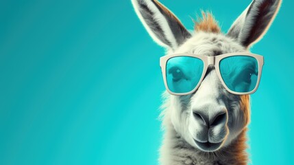 Cool donkey with glasses