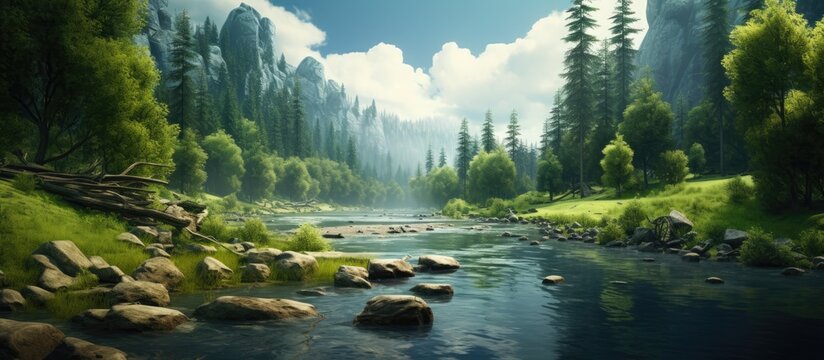The forest and river offer a view of great beauty and enchantment