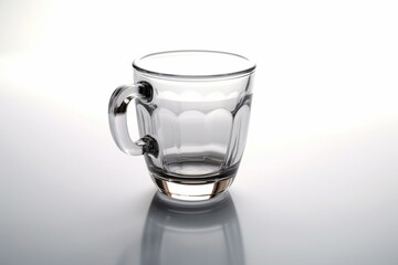 Clear cup isolated. Generative AI