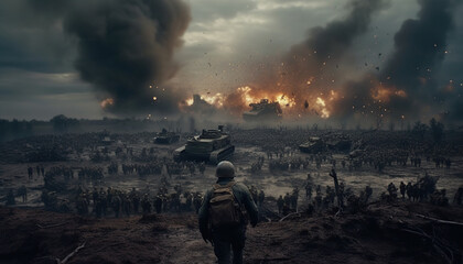 Obraz premium Conflict and War