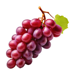 Fototapeta premium Red grapes isolated on white transparent background. Created with generative AI
