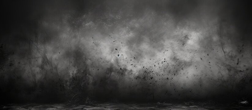 Vintage black and white grunge background with dust scratches dirt and stains