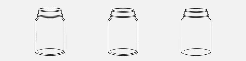 Jar outline vector