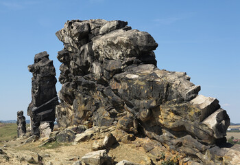 Königstein (Teufelsmauer) bei Weddersleben, Harzvorland, Deutschland
