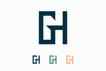 initials letter logo design with letter gh concept