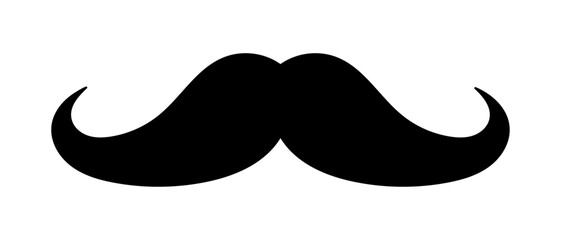 mexican mustache icon black vector - obrazy, fototapety, plakaty