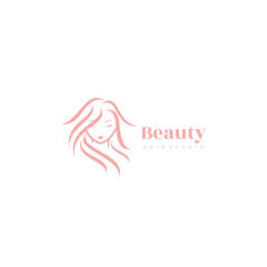 Beautiful woman face logo