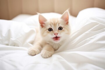 Fototapeta na wymiar Cat pet kitten cute animal young