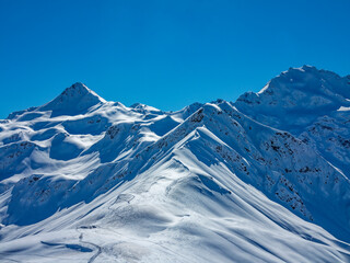 Ski slopes in Bormio resort area - 671624300