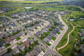 Aerial of the Lakewood Suburban Centre Neighborhood in Saskatoon