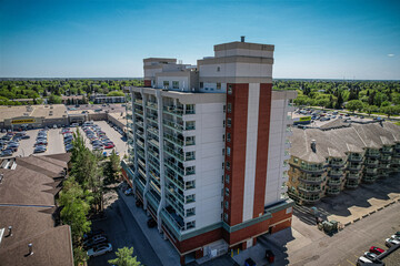 Aerial of the Nutana Suburban Centre Neighborhood in Saskatoon