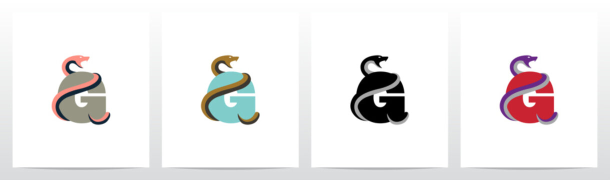 Snake Encircling Letter Logo Design G