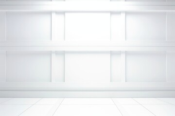 Abstract futuristic architecture background, Minimal technology white backdrop