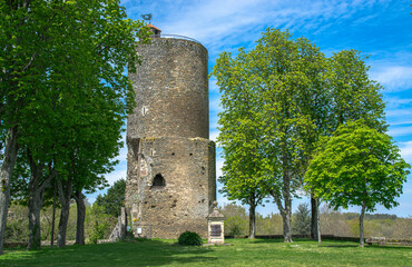 The Melusine Tower dates back to the early thirteenth century, According to legend, the tower was built by the fairy Melusine. Mervent-Vouvant,Vendée,FRANCE.