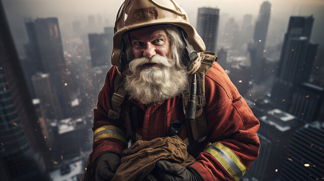 Santa's Side Hustle: A Firefighter Santa Claus