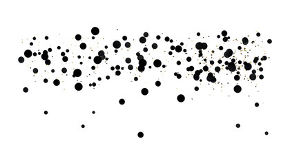 ink black dot isolated on transparent background cutout