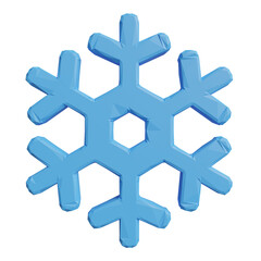 Obraz premium 3d render of snowflakes low poly with christmas season.
