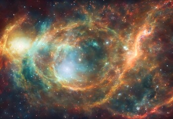 Obraz premium Stunning galaxy featuring an array of vibrant colors. AI-generated.