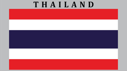 Thailand flag, National Thailand flag. Flat vector illustration. EPS10.