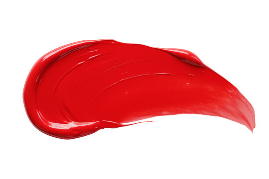 Lipstick smear smudge swatch isolated on transparent background