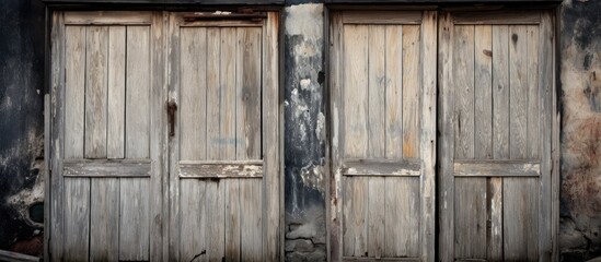 The doors of a property that are aged and worn due to the passage of time