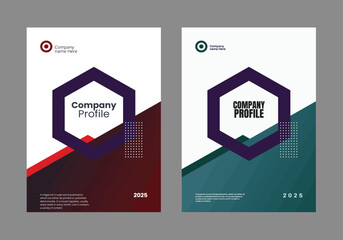 Professional Business Company Profile Vector Template.