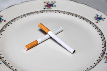 Cigarettes for smoking with a filter. Tobacco. Photo