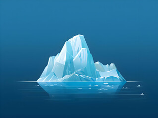Iceberg flat illustration minimalism. High-resolution