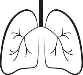 Lung signs. Vector