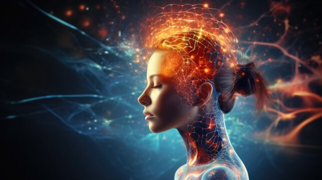 Brain Injury Awareness Month Concept. A poignant portrait of a person with visible scars or marks, symbolizing their journey post-brain injury.