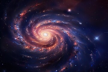 A spiral galaxy with arms of stars, showcasing the structure and diversity of galaxies