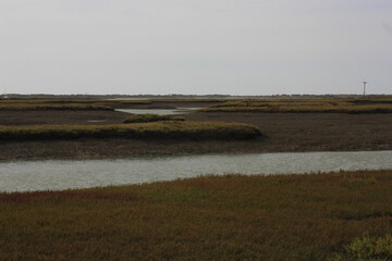 Vista de las salinas en Chiclana de la frontera