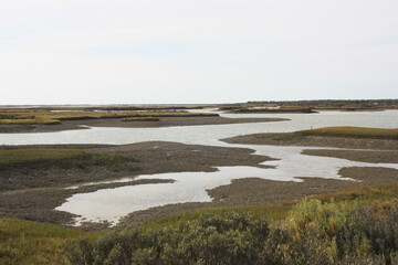 Vista de las salinas en Chiclana de la frontera