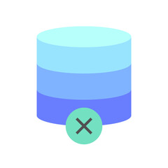 Database and server icon full color flat style for your design
