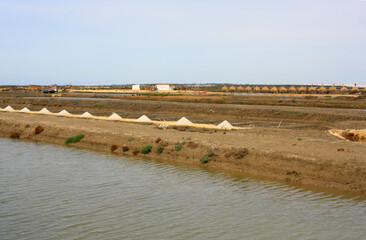Vista de las salinas en Chiclana de la frontera
