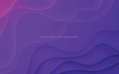 Abstract smooth gradient wavy layers background purple liquid shape vector