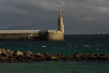 Vistas de playa y duna en Tarifa, C&aacute;diz. 