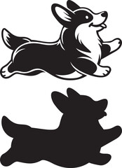 Corgi silhouette, Corgi Vector illustration