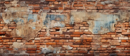 Texture of aged brick wall